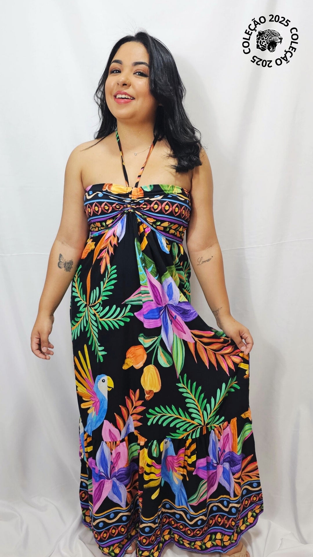 Vestido Longo Farm Preto