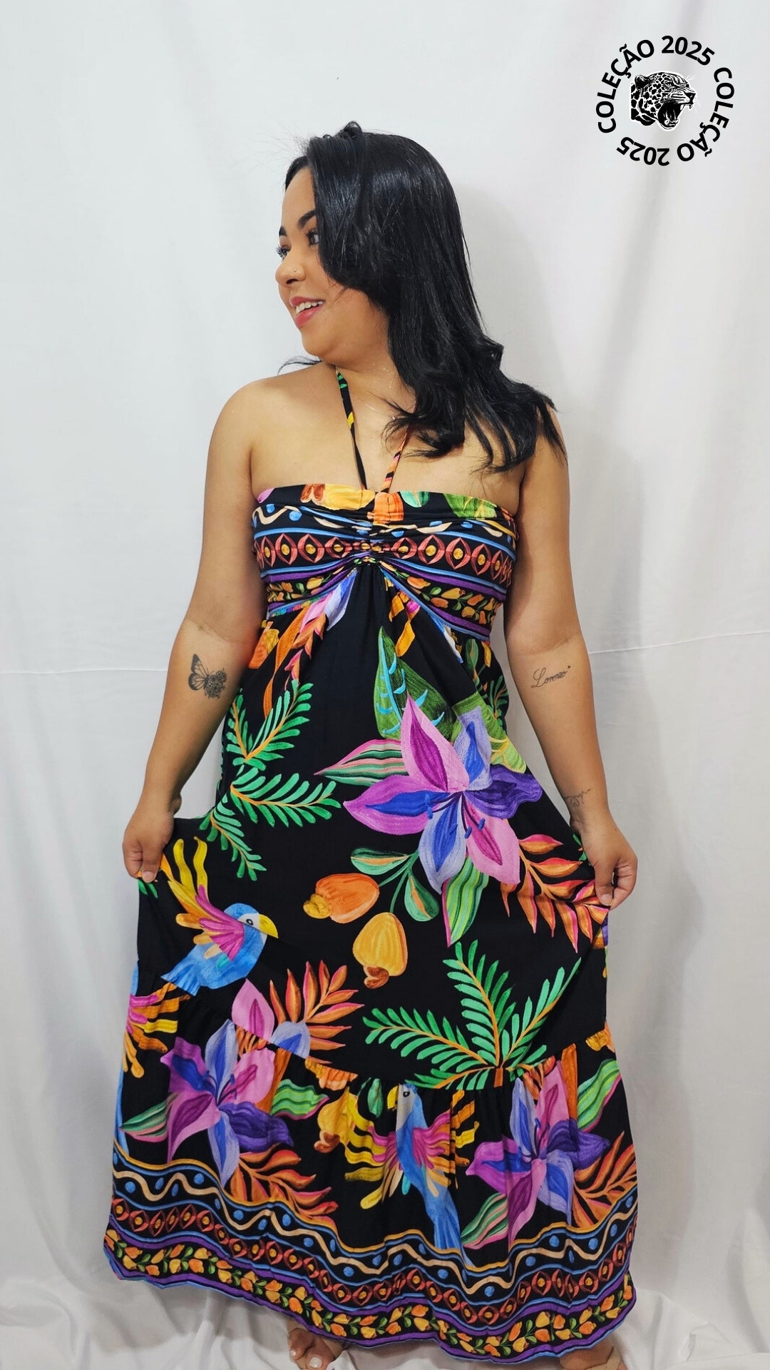 Vestido Longo Farm Preto